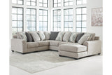 Ardsley Pewter 4-Piece Sectional with Chaise