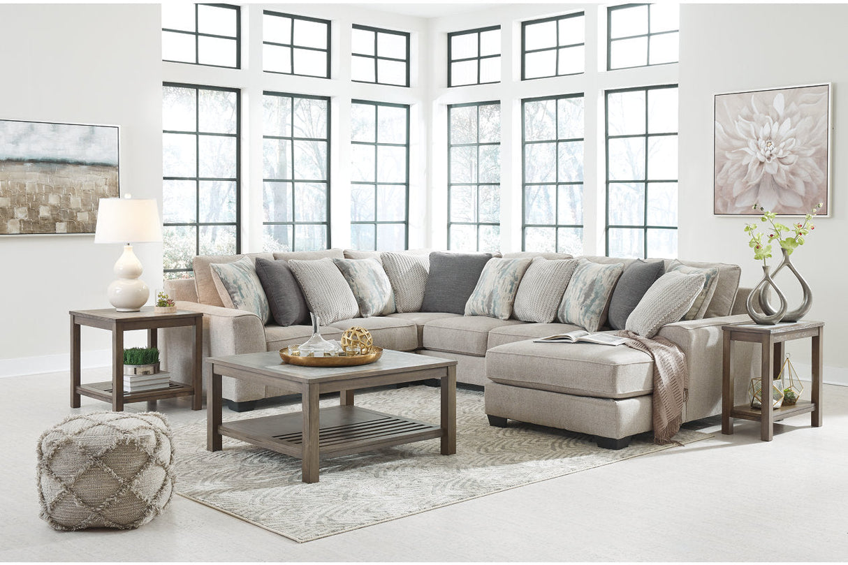 Ardsley Pewter 4-Piece Sectional with Chaise