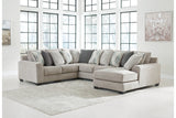 Ardsley Pewter 4-Piece Sectional with Chaise