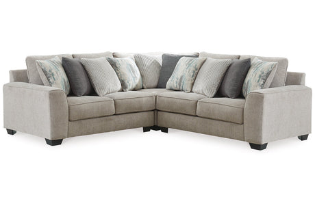 Ardsley Pewter 3-Piece Sectional