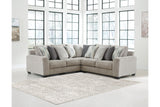 Ardsley Pewter 3-Piece Sectional