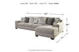 Ardsley Pewter 2-Piece Sectional with Chaise