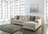 Ardsley Pewter 2-Piece Large RAF Chaise Sectional