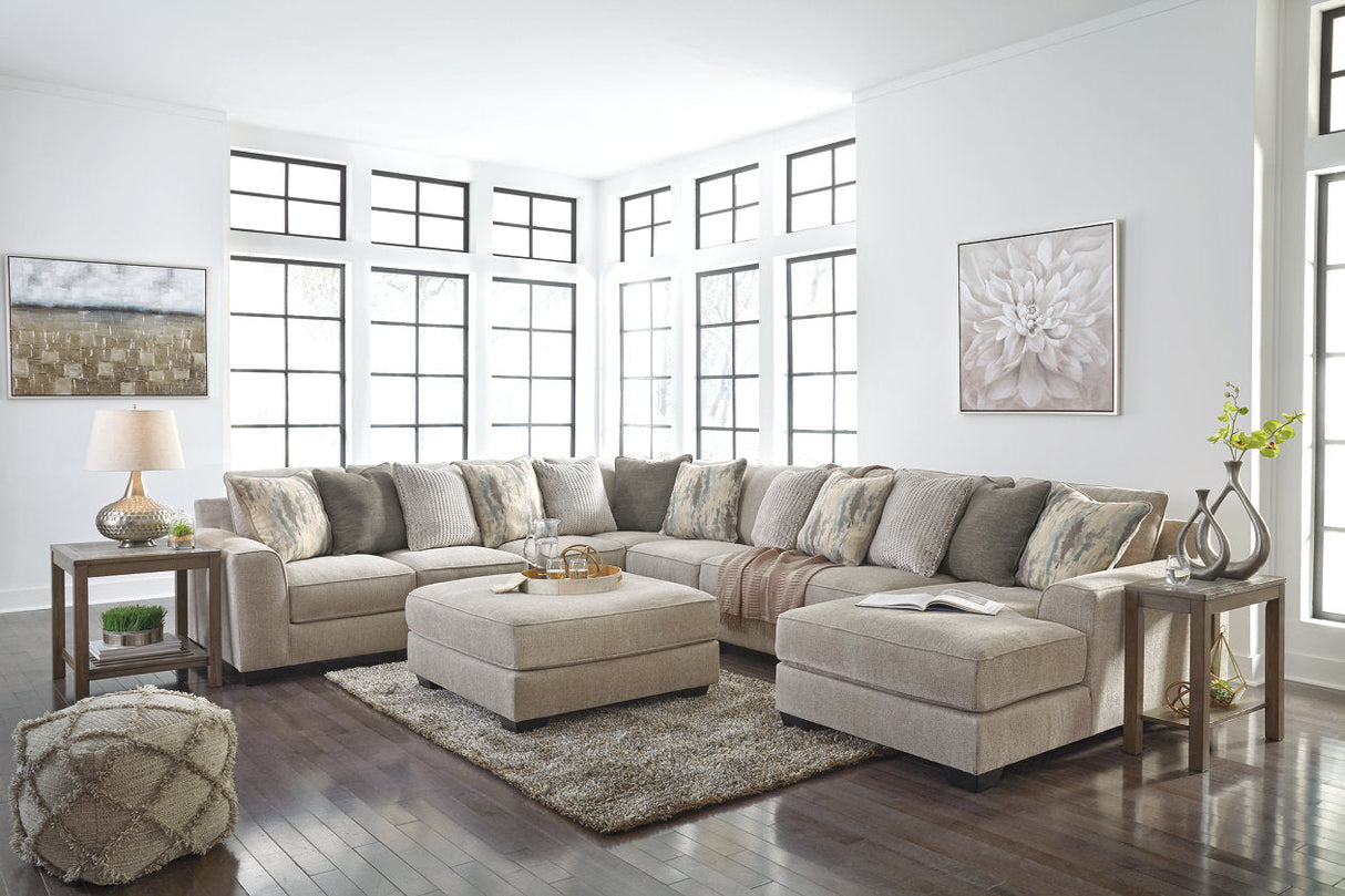 Ardsley Pewter 5-Piece Sectional with Chaise