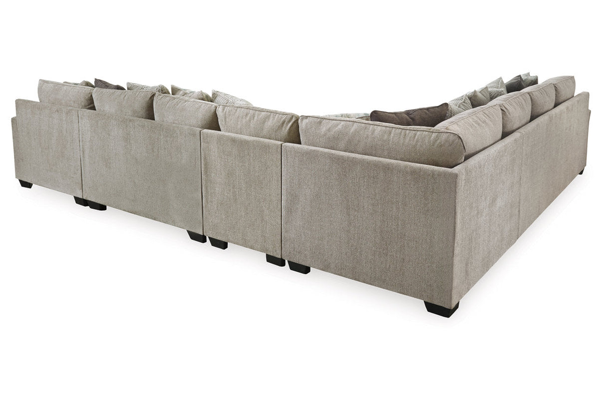 Ardsley Pewter 5-Piece Sectional with Chaise