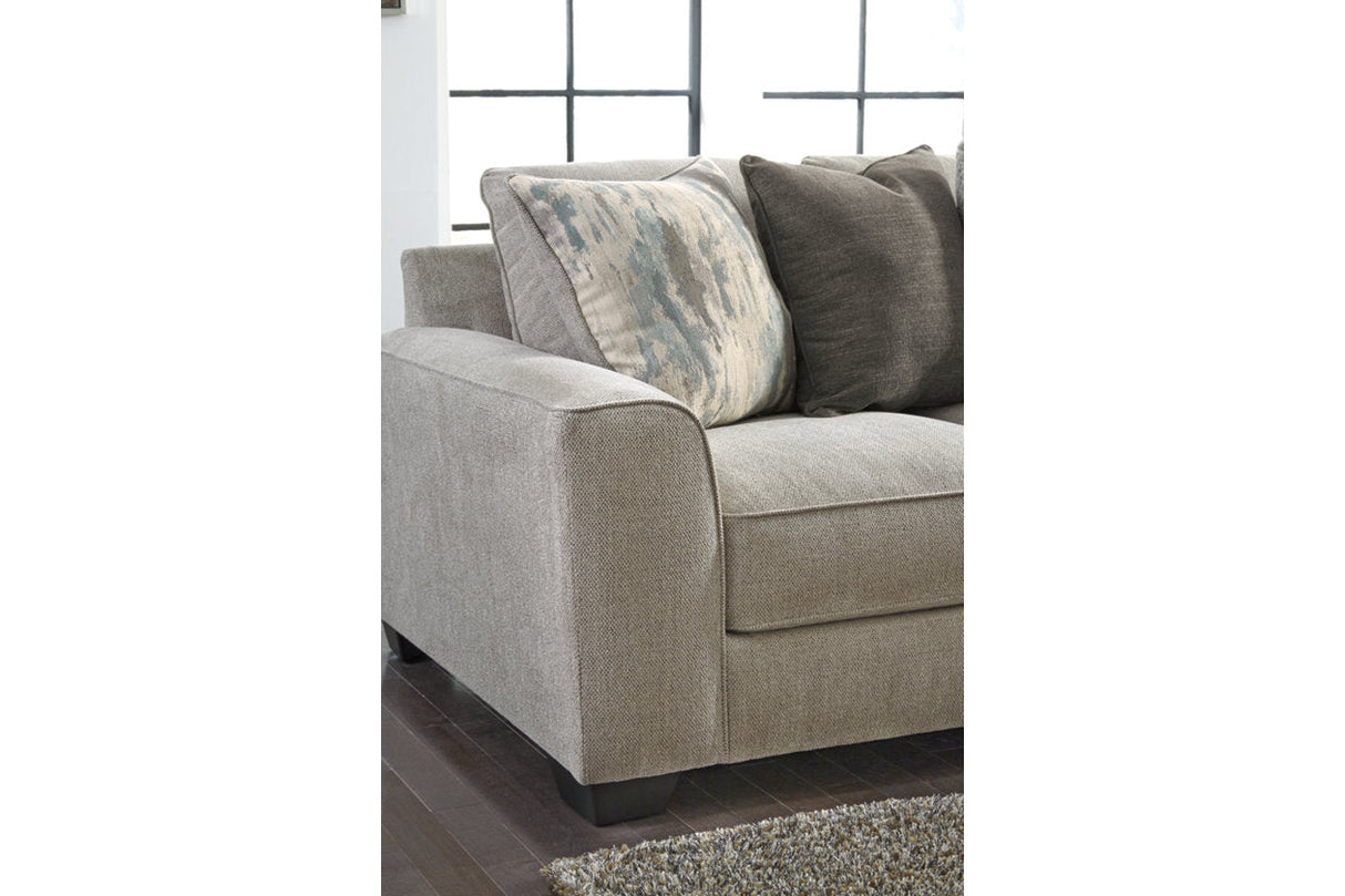 Ardsley Pewter 5-Piece Large LAF Chaise Sectional