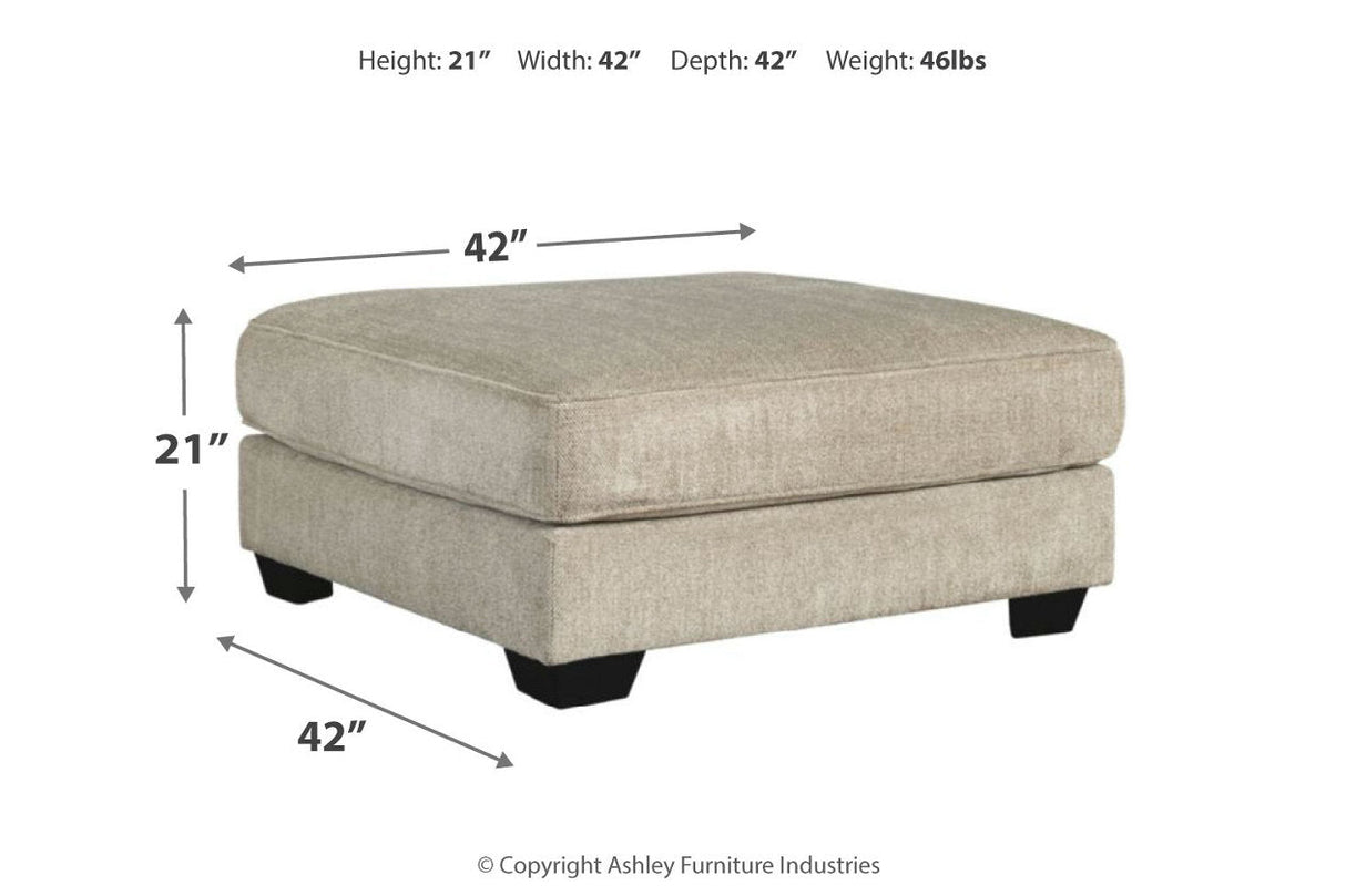 Ardsley Pewter Oversized Ottoman