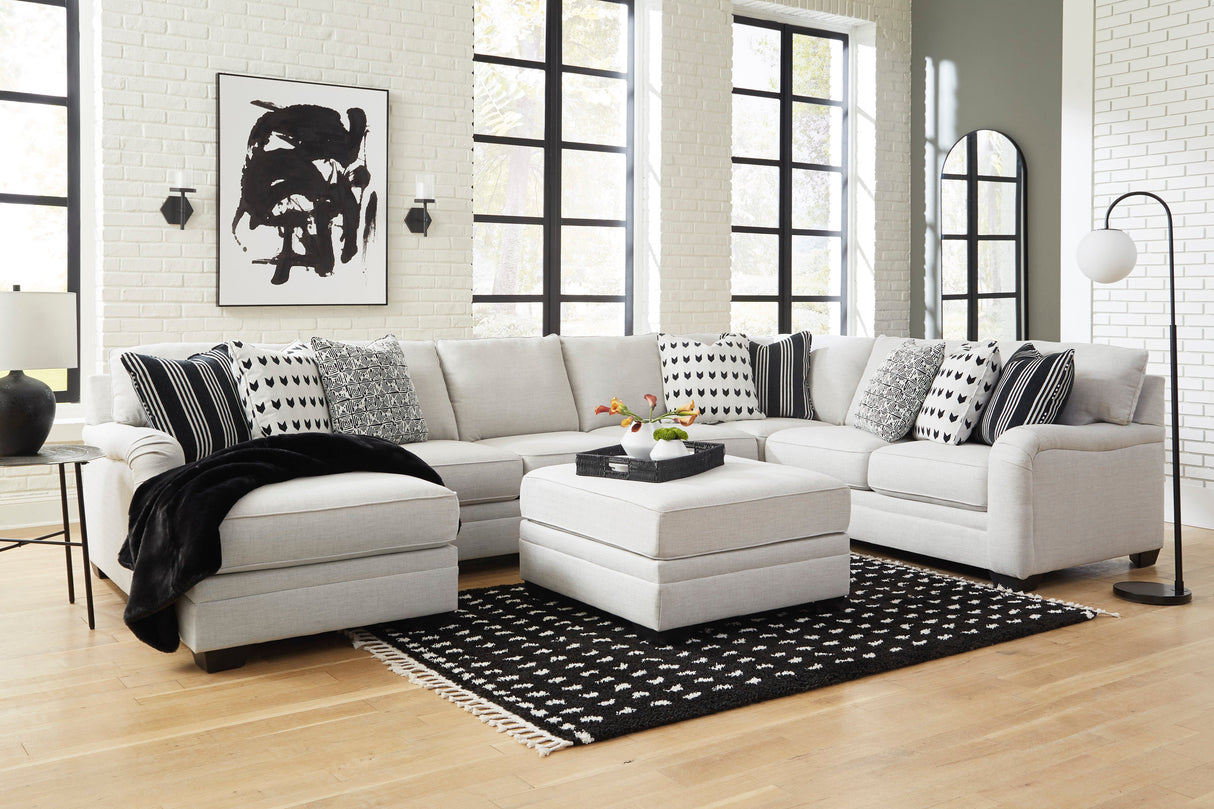 Huntsworth Dove Gray 5-Piece LAF Chaise Sectional