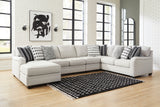 Huntsworth Dove Gray 5-Piece LAF Chaise Sectional