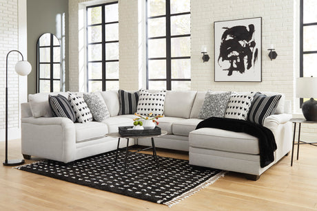 Huntsworth Dove Gray 4-Piece RAF Chaise Sectional