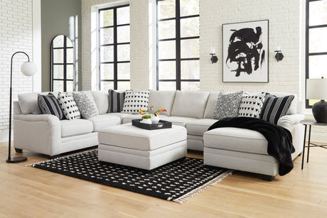 Huntsworth Dove Gray 5-Piece RAF Chaise Sectional