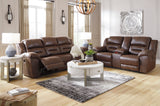 Stoneland Chocolate Reclining Living Room Set