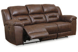 Stoneland Chocolate Power Reclining Sofa and Loveseat