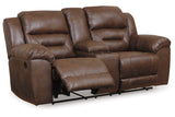 Stoneland Chocolate Reclining Sofa and Loveseat