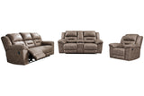 Stoneland Fossil Reclining Sofa, Loveseat and Recliner