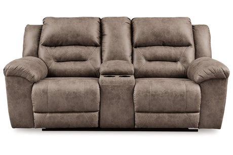 Stoneland Fossil Reclining Sofa and Power Reclining Loveseat