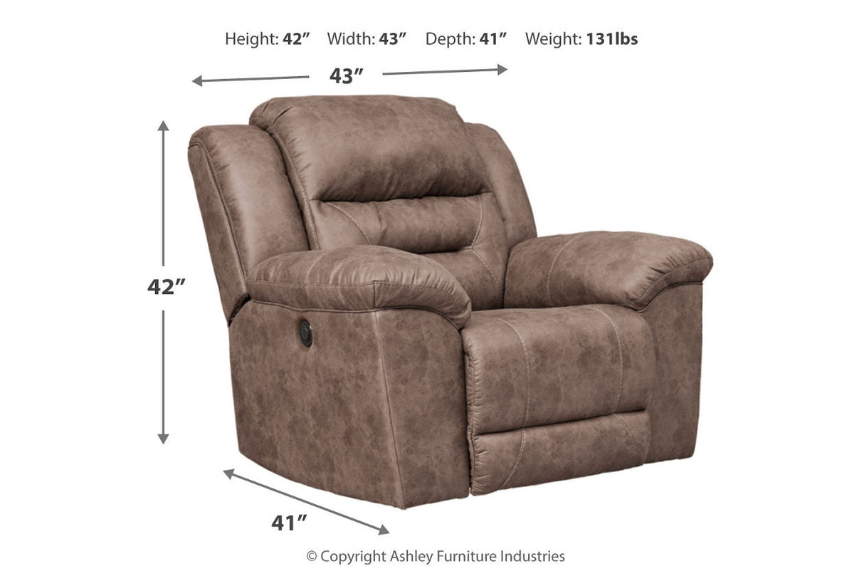 Stoneland Fossil Reclining Loveseat and Power Recliner