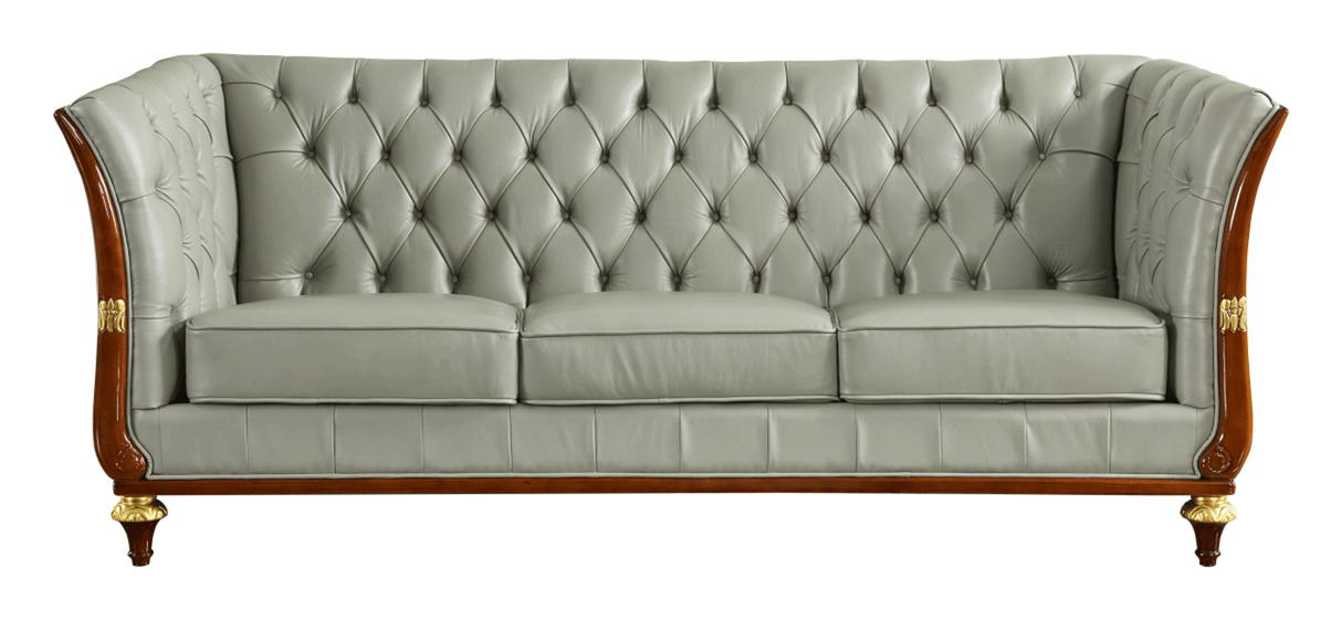 401 Grey Leather Sofa by ESF Furniture at Eve Furniture