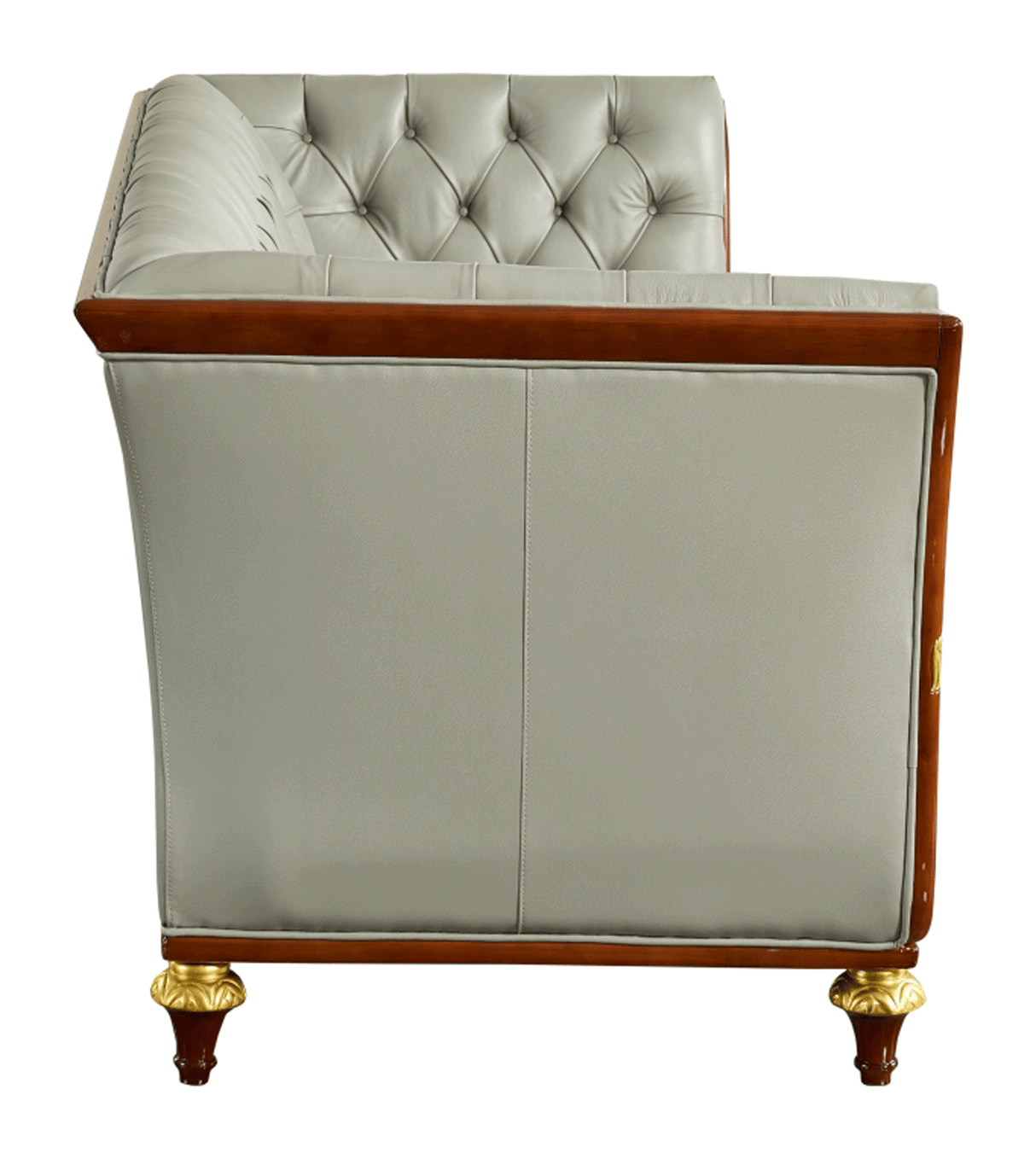 401 Grey Leather Sofa by ESF Furniture at Eve Furniture