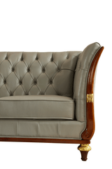 401 Grey Leather Sofa by ESF Furniture at Eve Furniture