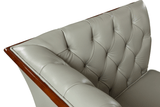 401 Grey Leather Sofa by ESF Furniture at Eve Furniture