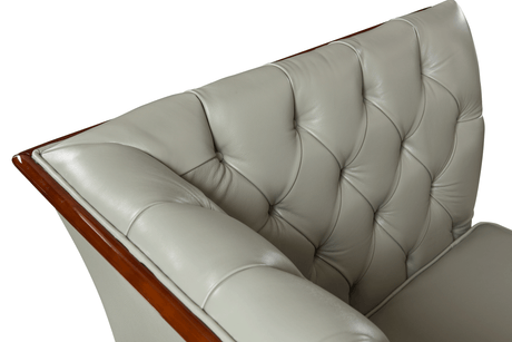 401 Grey Leather Sofa by ESF Furniture at Eve Furniture