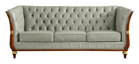 401 Grey Leather Sofa by ESF Furniture at Eve Furniture
