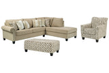 Dovemont Putty 2-Piece Sectional with Chair and Ottoman