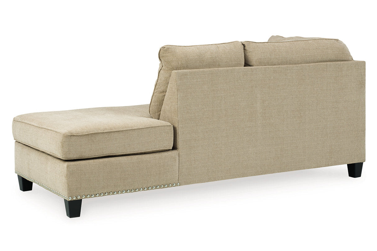 Dovemont Putty 2-Piece Sectional with Ottoman