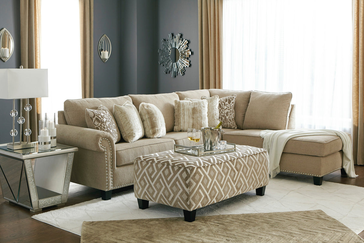 Dovemont Putty 2-Piece RAF Chaise Sectional