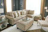 Dovemont Putty 2-Piece Sectional with Ottoman