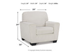 Cashton Snow Chair and Ottoman