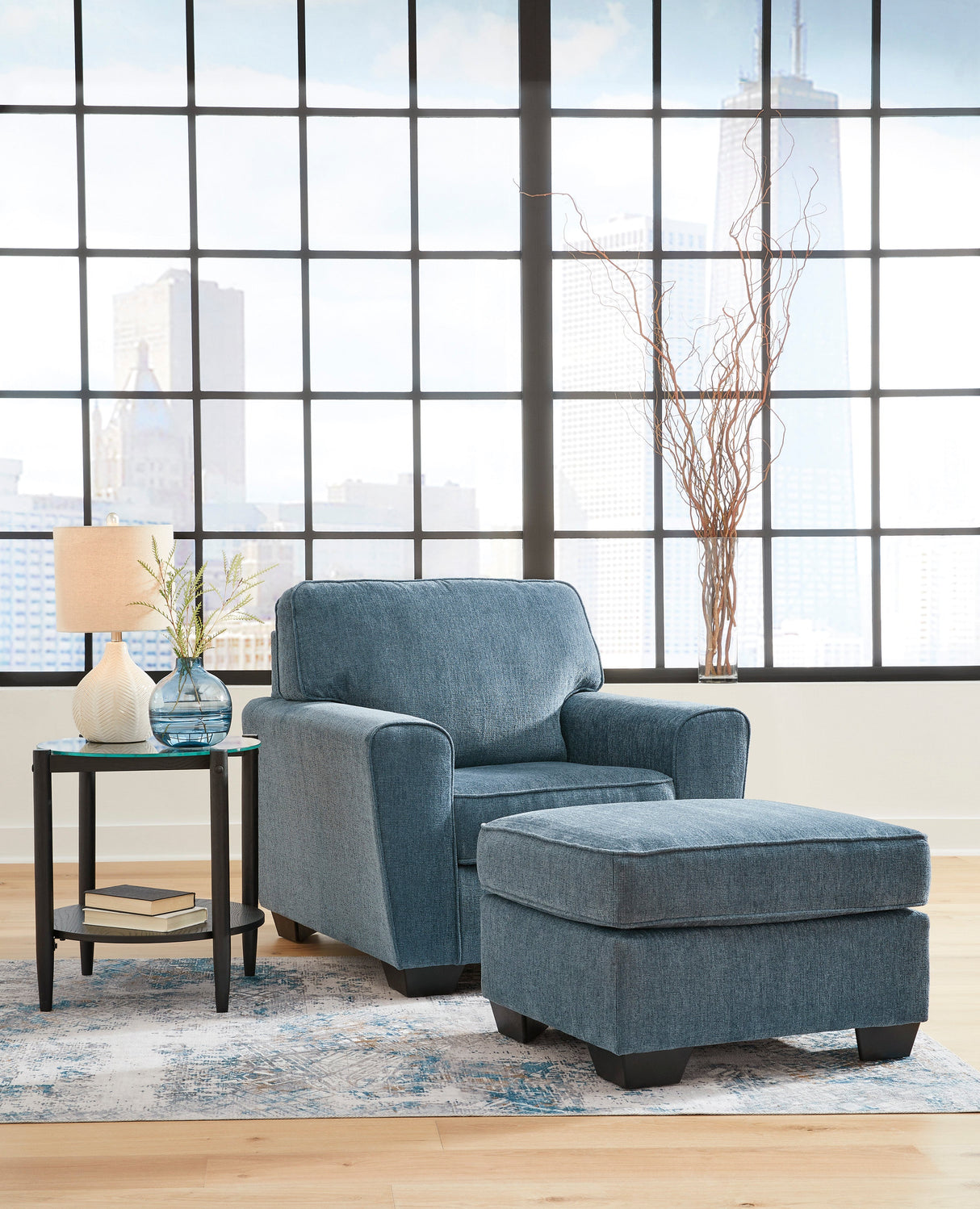 Cashton Blue Living Room Set