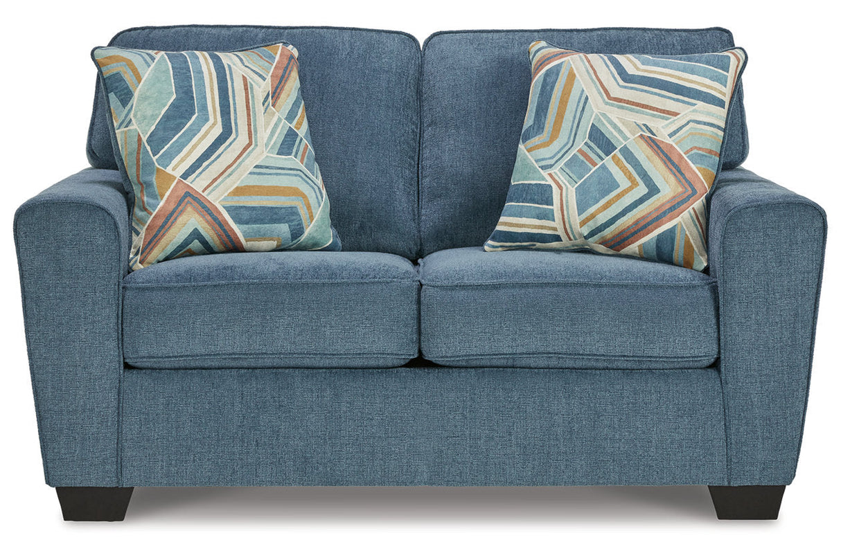 Cashton Blue Sofa and Loveseat