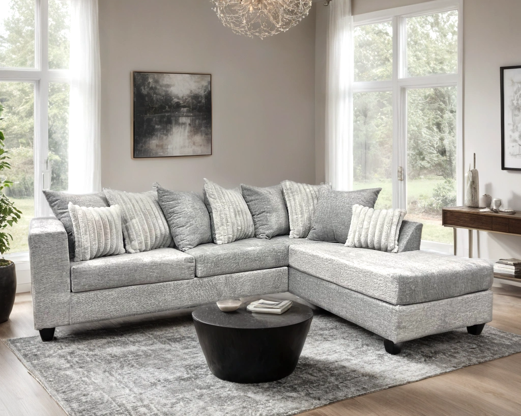 Bressilyn Gray Right Arm Facing (RAF) Sectional by Happy Homes at Eve Furniture