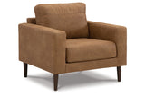 Telora Caramel Chair and Ottoman