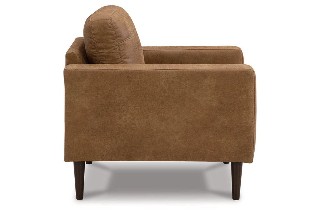 Telora Caramel Sofa, Loveseat, Chair and Ottoman