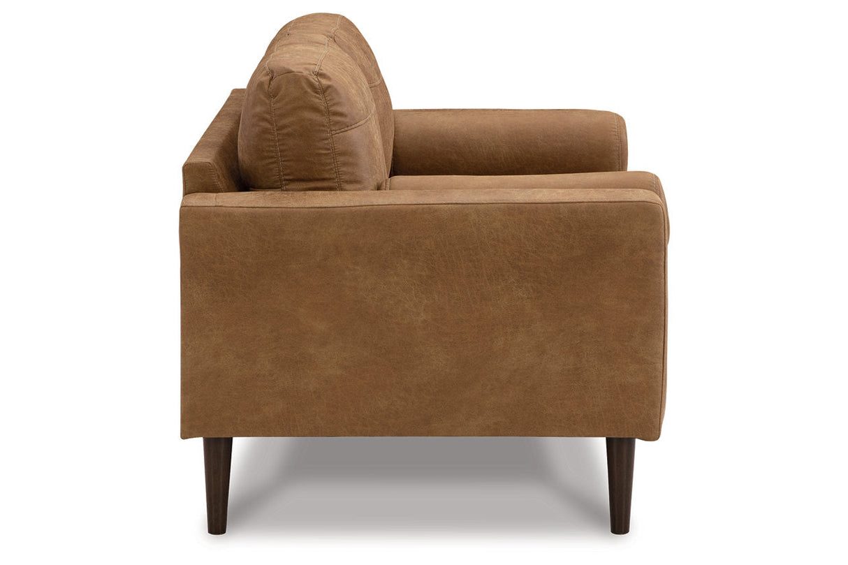 Telora Caramel Sofa, Loveseat, Chair and Ottoman