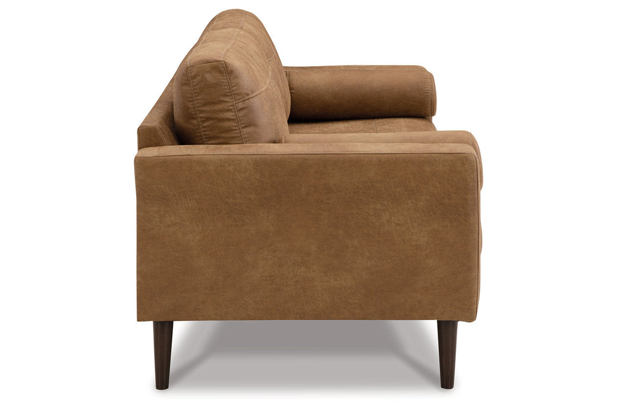 Telora Caramel Sofa, Loveseat, Chair and Ottoman