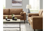 Telora Caramel Sofa and Loveseat