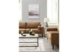 Telora Caramel Sofa and Loveseat