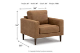 Telora Caramel Sofa, Loveseat, Chair and Ottoman