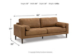 Telora Caramel Sofa, Loveseat, Chair and Ottoman