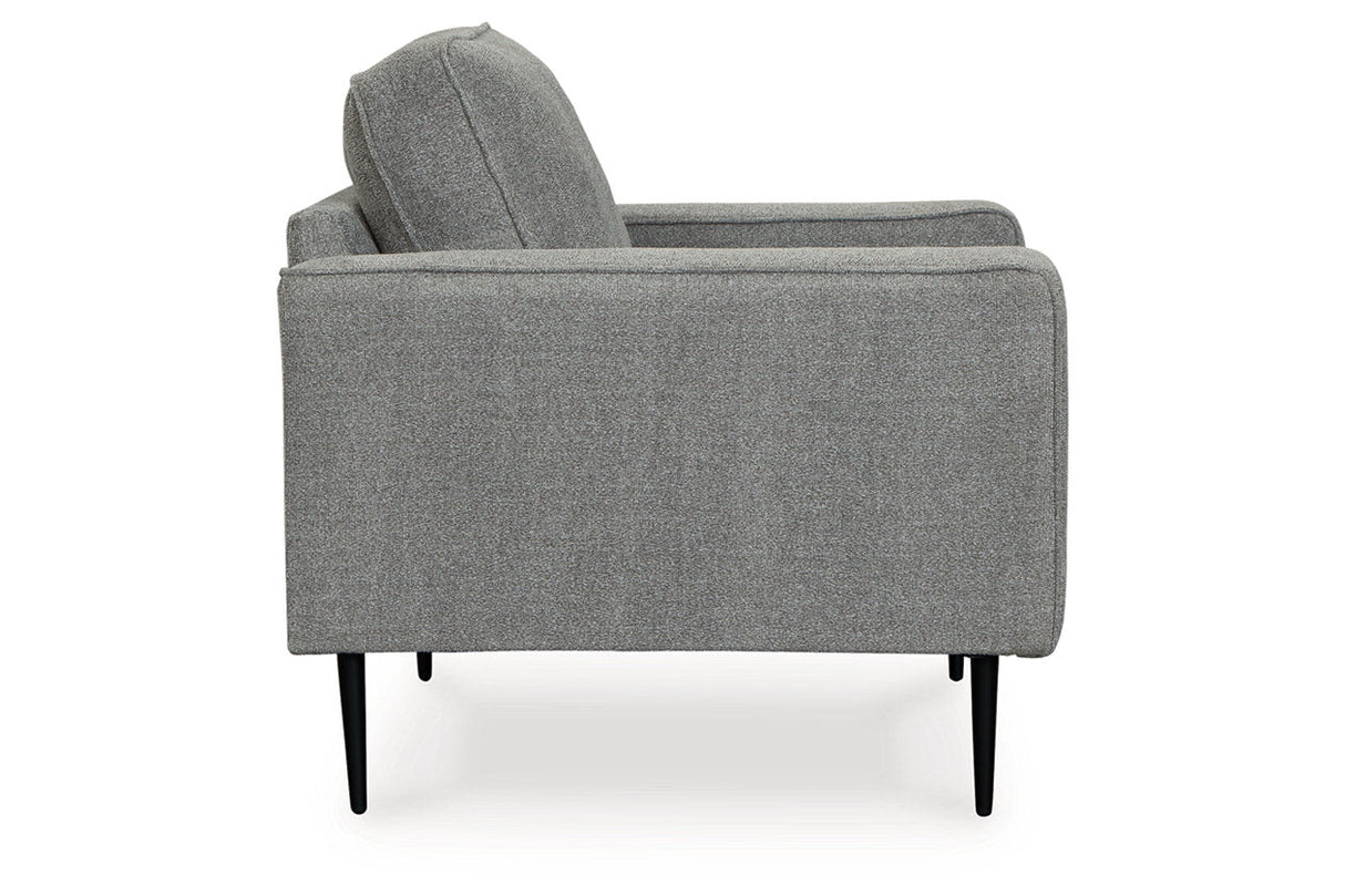 Hazela Charcoal Chair and Ottoman