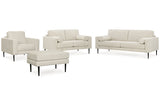 Hazela Sandstone Sofa, Loveseat, Chair and Ottoman