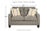 Daylon Graphite Loveseat