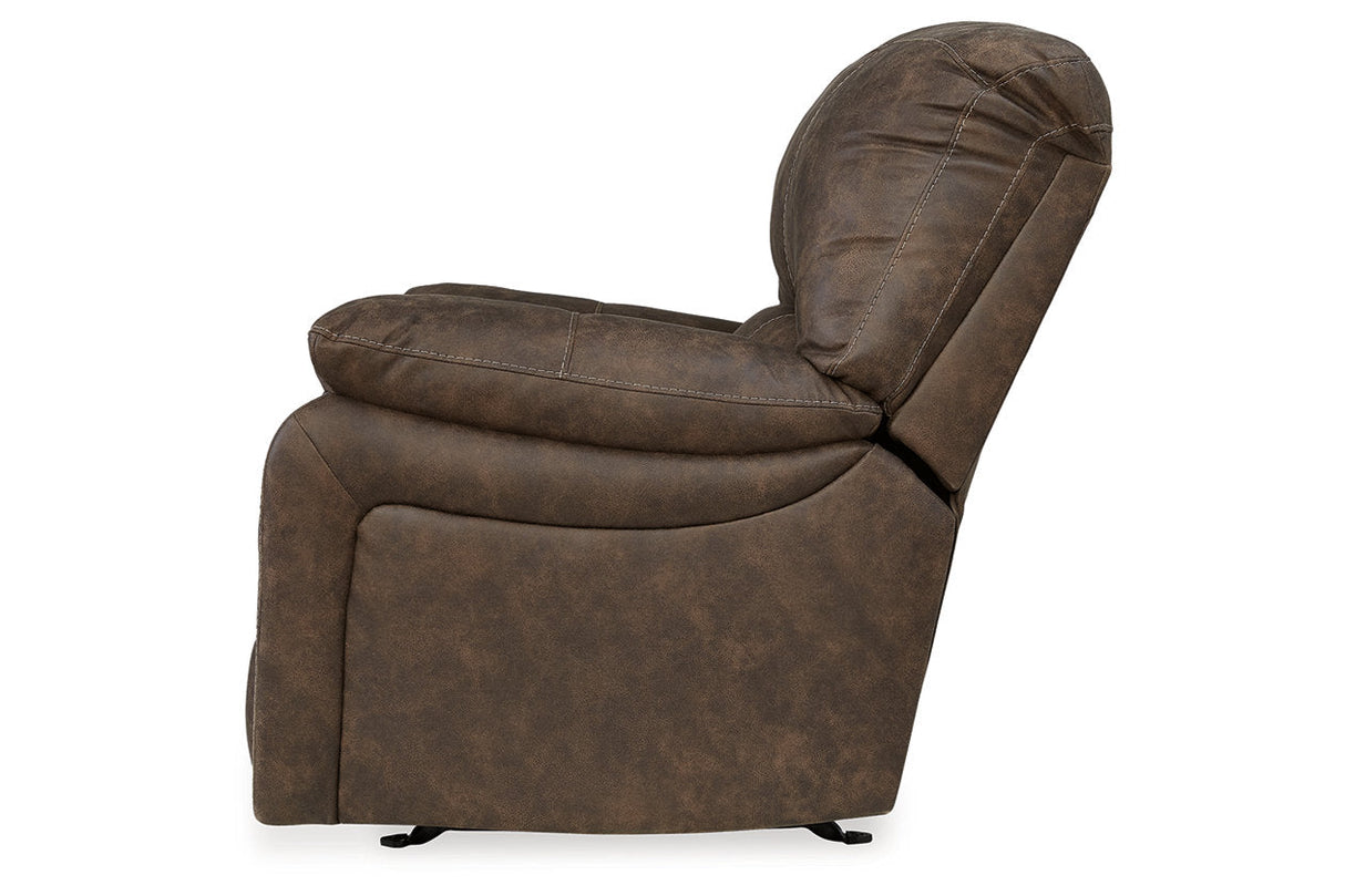 Kilmartin Chocolate Reclining Sofa, Loveseat and Recliner