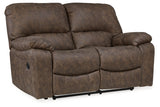 Kilmartin Chocolate Reclining Sofa, Loveseat and Recliner