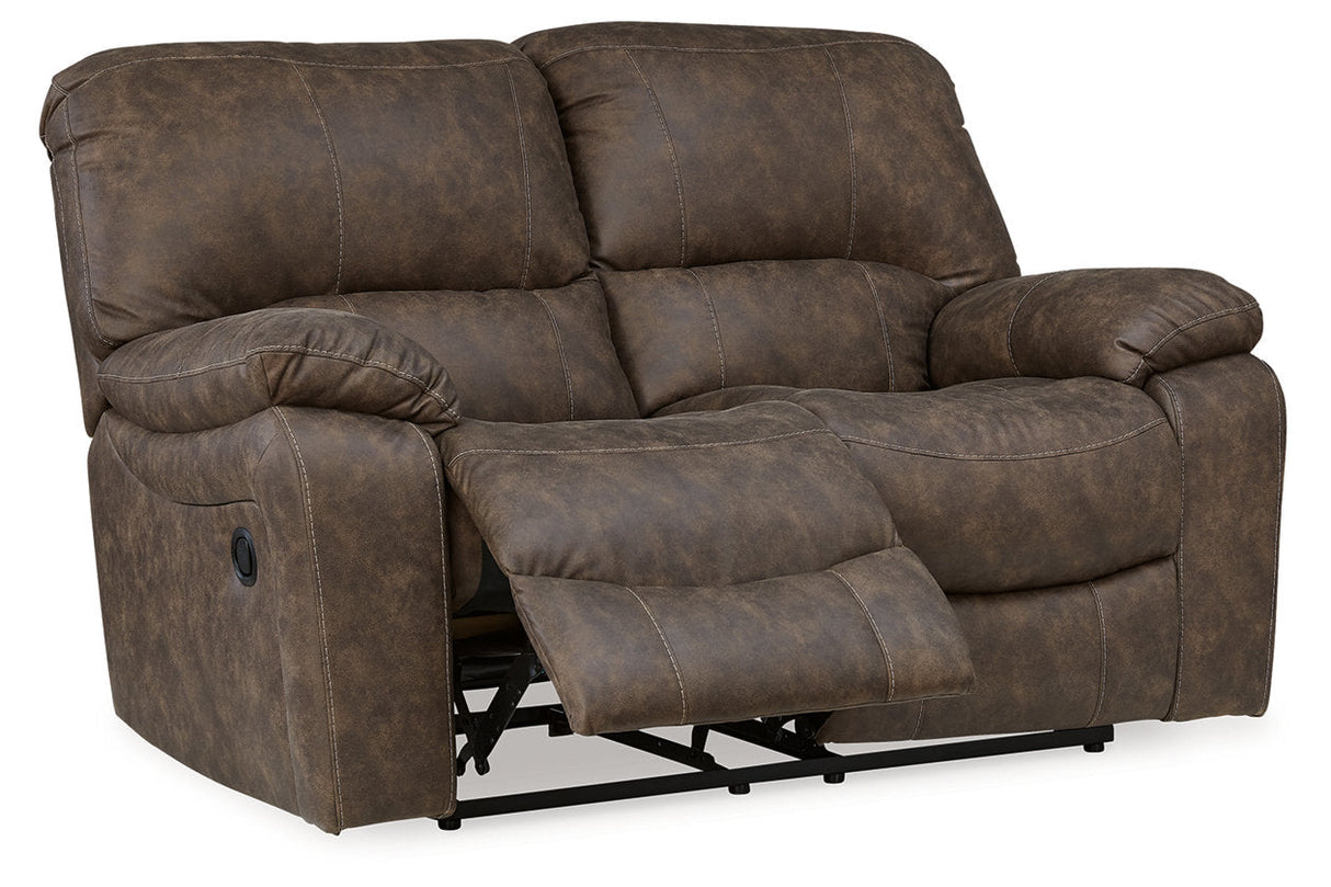 Kilmartin Chocolate Reclining Sofa, Loveseat and Recliner