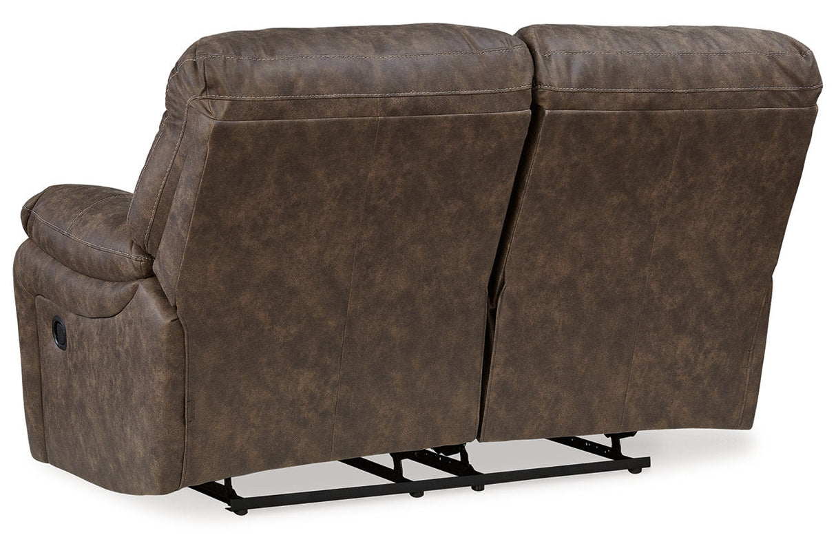 Kilmartin Chocolate Reclining Sofa, Loveseat and Recliner